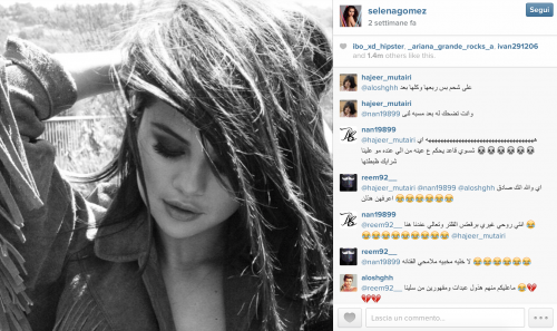 Selena Gomez su Instagram