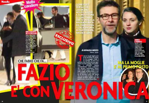Fabio Fazio pizzicato (ancora) con la collaboratrice Veronica