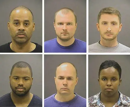I sei poliziotti incriminati per la morte di Freddie Gray (Clicca per vedere la foto)