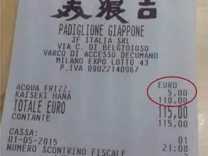 Expo, lo scontrino choc al padiglione giapponese: 115 euro per cenare