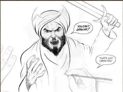 La vignetta vincitrice  del concorso di Garland, in Texas, preso di mira dagli integralisti islamici