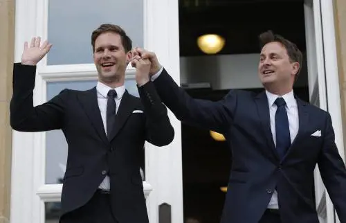 Xavier Bettel, premier del Lussemburgo e Gauthier Destenay