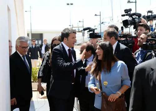 Matteo Renzi al nuovo porto turistico di Salerno