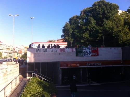 Corteo anti-rom di via Battistini a Roma