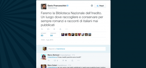 Dario Franceschini contestato su Twitter