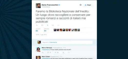 Dario Franceschini contestato su Twitter