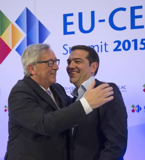 Jean-Claude Juncker con Alexis Tsipras