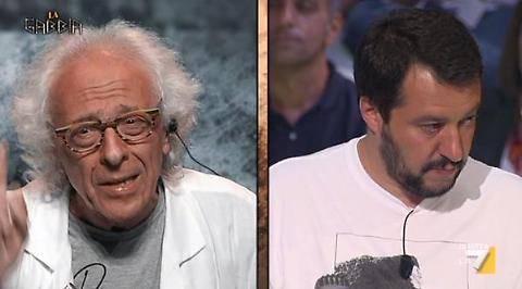 La Gabbia, rissa in tv tra Mughini e Salvini