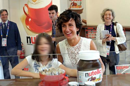 Agnese Renzi al padiglione Nutella