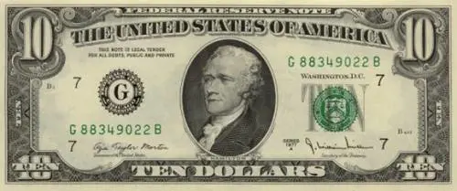 Una donna sulla banconota da 10 dollari