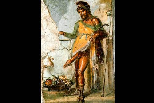 Antica malattia del pene su un affresco a Pompei