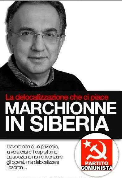 Il manifesto choc comparso sulla pagina Facebook di Marco Rizzo