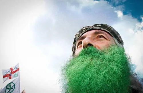 Il raduno di Pontida: i militanti della Lega