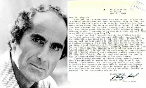 Il lamento di Roth: "Se mi censurate non pubblico"