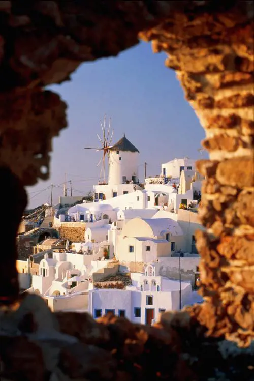 Una veduta di Santorini