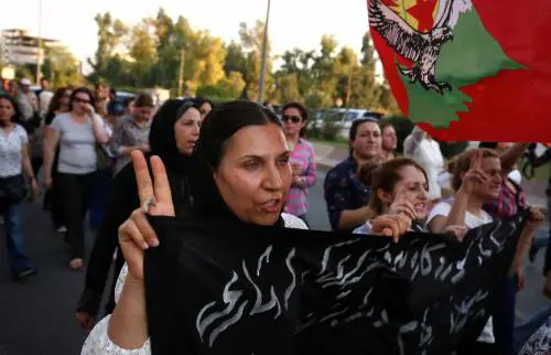 Una manifestazione a favore del Pkk a Erbil