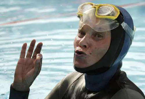 La campionessa mondiale di apnea Natalia Molchanova