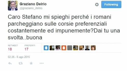 Roma, sosta selvaggia: scontro su Twitter tra Delrio, Esposito e Meloni