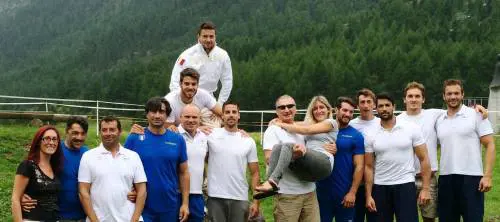 Martina Gurschler, Antonio Cannone (coach), Claudio Ghelardini (coach), Michele Trapani (Fisioterapeuta), Mauro Prafloriani, Mauro Crenna, Sergiu Craciun, Luca Incollingo, Giuseppe Buonfiglio (head coach) con Caroline Gurschler, Nicola Ripamonti, (head co