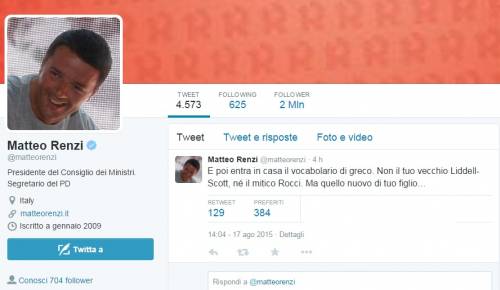 Il vocabolario di greco in casa Renzi. E su Twitter sfottono il premier