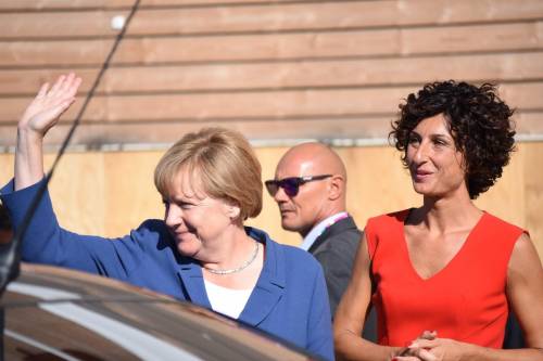 Merkel a Expo con il marito