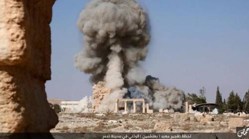 Isis, diffuse le immagini della distruzione del tempio di Baal Shamin