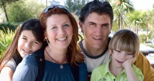 Irene Vella con il marito Luigi Pagana e i figli, Donatella e Gabriele