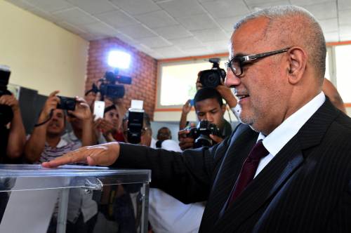 Il premier Abdelilah Benkirane al voto a Rabat