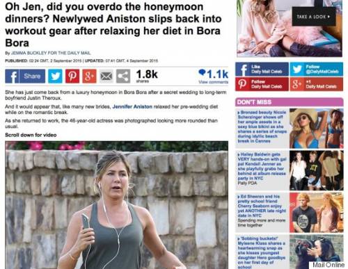 Polemica in Gran Bretagna: "Jennifer Aniston è ingrassata"