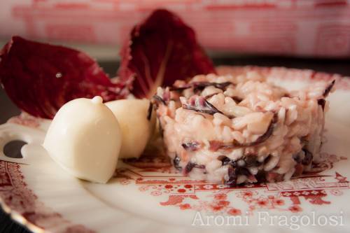 Risotto con speck, radicchio e provola