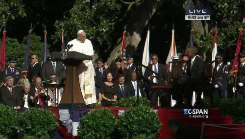 Papa Francesco in visita alla Casa Bianca