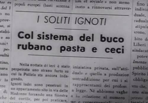 "I Soliti ignoti” e la Pasta e ceci Romana