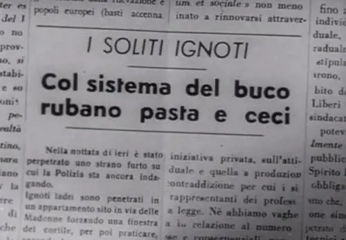 "I Soliti ignoti” e la Pasta e ceci Romana 