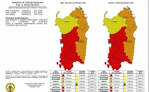 Allerta meteo in Sardegna ma è solo un "al lupo, al lupo"