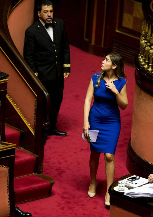 Il ministro Boschi in aula al Senato