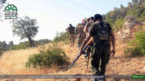 Miliziani di Ahrar al-Sham, fazione islamista tra le più attive in Siria