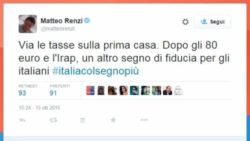 I tweet di Renzi