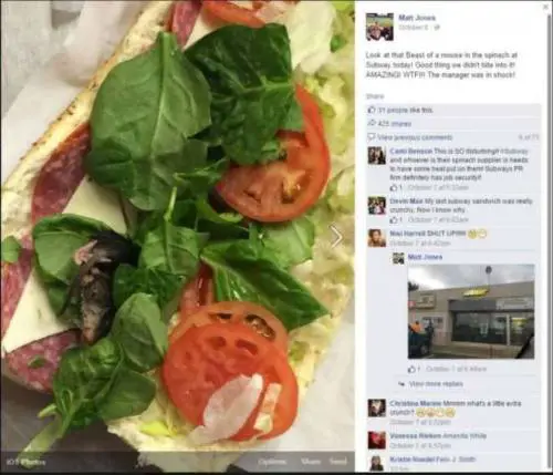 Acquista un panino, ma dentro trova un topo