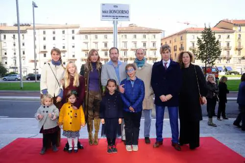 L'inaugurazione di via Mike Bongiorno