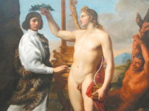 Ritratto di Marcantonio Pasqualini incoronato da Apollo, di Andrea Sacchi