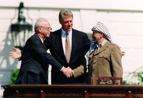 Rabin, Clinton e Arafat (13 Settembre 1993)