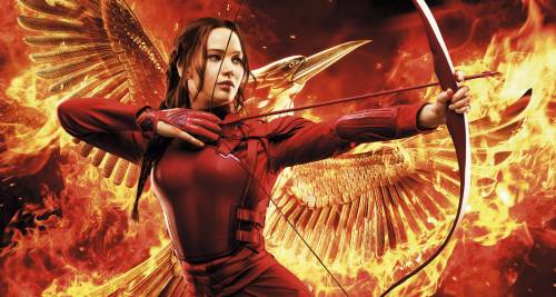 Jennifer Lawrence sulla locandina di Hunger Games