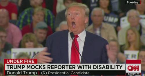 Trump fa il verso al giornalista disabile