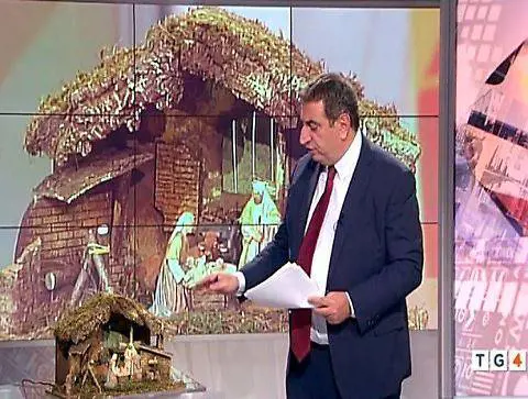 Tg4, il presepe in studio "Difendiamo tradizioni"