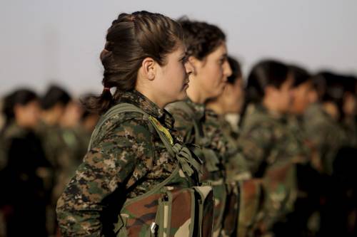 Donne delle YPJ, le unità femminili dei curdi siriani