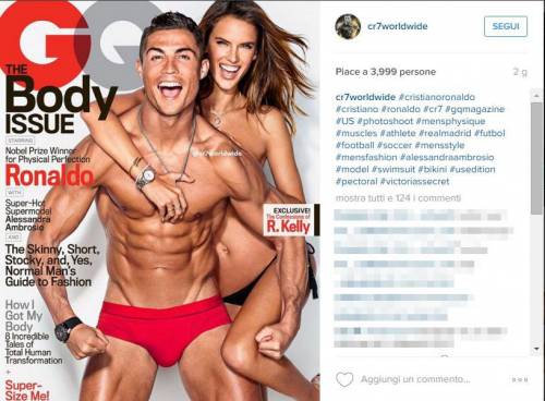 Cristiano Ronaldo e Alessandra Ambrosio: le pose hot