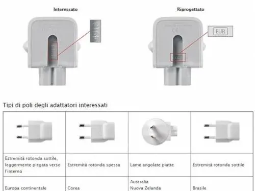 Adattatori Apple, rischio scossa: avviata campagna di sostituzione