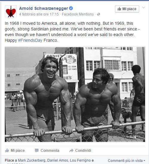 Columbu, l’amico sardo di Schwarzenegger