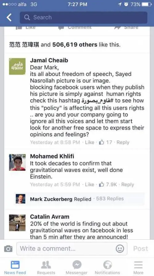 Facebook blocca Hezbollah