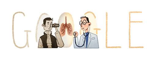 Google celebra con un doodle René Laennec, inventore dello stetoscopio